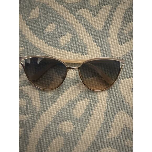 TAHARI Women’s Nude Enamel Gold Accent Cat Eye-rimmed Sunglasses TH895-GLDND - Picture 16 of 16